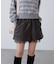 レースレイヤードエコレザーショートパンツ