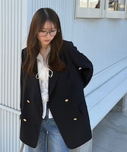 金ボタンダブルブレストジャケット