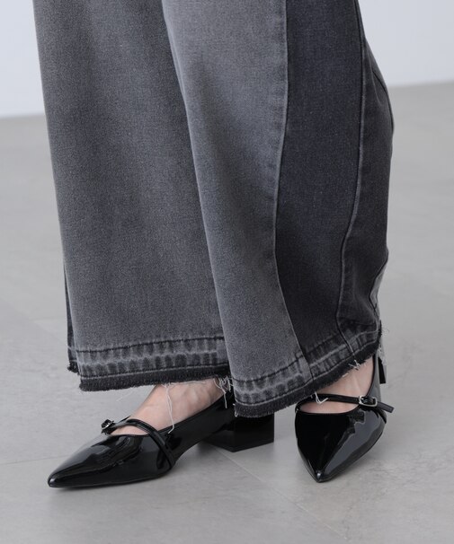 オーバーヒールパンプス