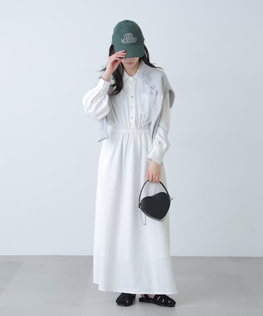 ロングシャツワンピース