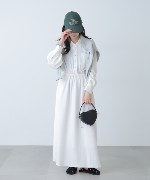 ロングシャツワンピース