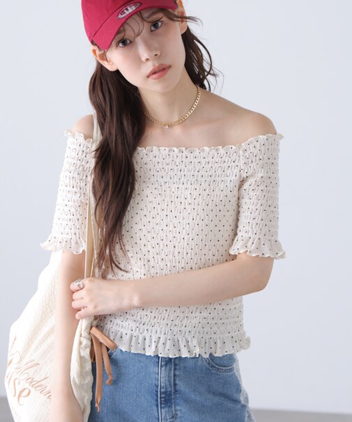 2wayオフショルシャーリングカットソー