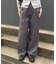 ウール調ワンタックワイドパンツ［切らずに履ける身長別サイズ／低身長／高身長／５サイズ５色／洗える／防シワ