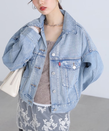〈Levi's〉LOOSE CROP TRUCKER デニムジャケット