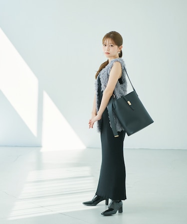 フェザーヤーンジレセットニットワンピース24AW