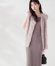 フェザーヤーンジレセットニットワンピース24AW