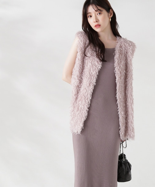 フェザーヤーンジレセットニットワンピース24AW