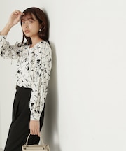 タックリボンスリーブブラウス24AW
