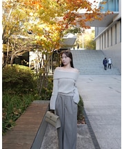 ランダムリブオフショルニット 25AW