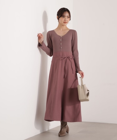ニットドッキングレディーワンピース 25AW