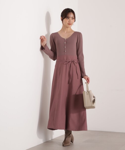 ニットドッキングレディーワンピース 25AW