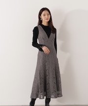 Vネックレースジャンスカ 26SS