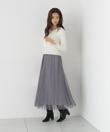 《EDIT COLOGNE》ラメプリーツスカート26SS