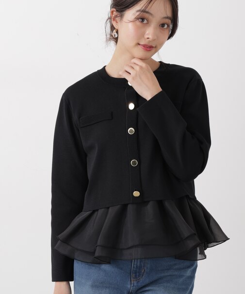 〈a／mie〉シルク混ニットカーディガン　26SS