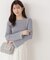 シアー切り替えボートネックニット　26SS