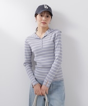 〈a／mie〉ビッグカラーリブニット　　26SS