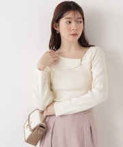 バー付きアシメリブニット 26SS