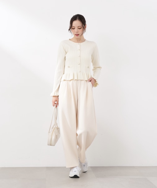 〈a/mie〉カットイージータックパンツ 26SS