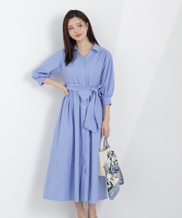 リボン付きシャツワンピース 26SS