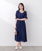 シフォン楊柳ギャザーワンピース 26SS