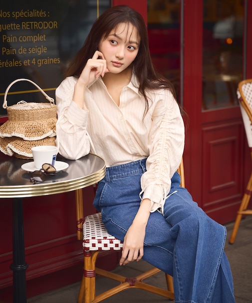 〈a／mie〉ドロストスリーブシャツ 26SS