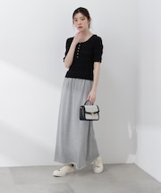 〈a/mie〉裏毛ナロースカート 26SS