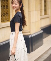 〈a／mie〉オーガニック接触冷感チャーム付きTシャツ 26SS