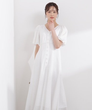 パフスリーブフロント釦ワンピース 26SS
