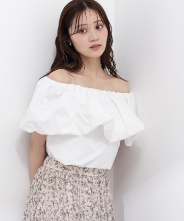 バルーンオフショルブラウス　26SS