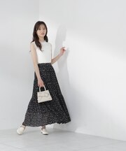 小花プリーツロングスカート26SS