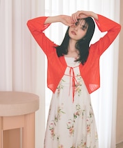 ＜中川紅葉さん着用＞シアーリブカーディガン