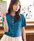 ＜中川紅葉さん着用＞＜ウォッシャブル／UVカット／接触冷感＞ポロ衿ニットカーディガン