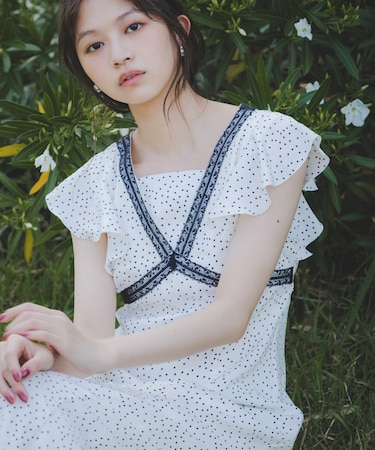 レーストリムレディーワンピース 26AW