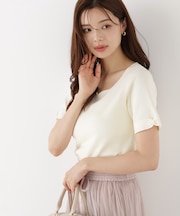 袖リボン総針ニットトップス 26AW