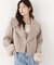 フェイクファー付きワイドカラーショートコート 26AW