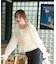 ＜a／mie＞シャーリングフリルキャンディースリーブブラウス 26AW
