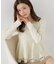 ＜加藤栞さん着用＞＜一部追加生産予約＞レーストリムペプラムニット