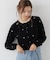 ＜a／mie＞エンブロイダリーモールカーディガン 26AW