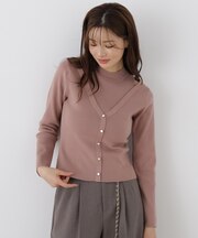 レイヤード風ニットトップス