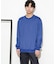 ワッフルリブパッチクルーネックTシャツ