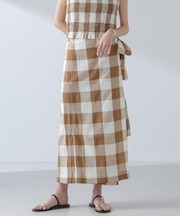 RITA ROW/Checkered pareo skirt