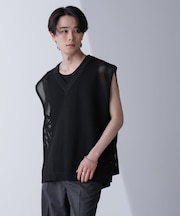 ルーズシルエット ニットベスト