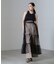 ESTHE／Tiered Tulle Cut-Out MaxiDress