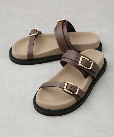CAMINANDO／DOUBLE BUCKLE SANDALS
