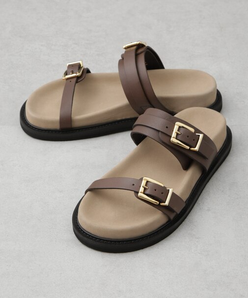 CAMINANDO／DOUBLE BUCKLE SANDALS