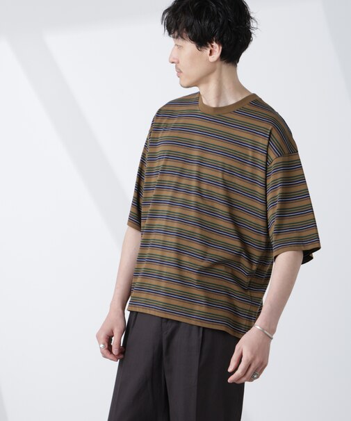 マイクロランダムボーダーTシャツ