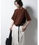 スポンディッシュ メッシュ クルーネックニットTEE