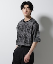 パターンジャガードワイドTシャツ