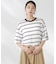 ボーダーシアーコットンTシャツ