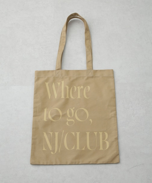 「NJ/CLUB」 グラフィックロゴトートバッグ